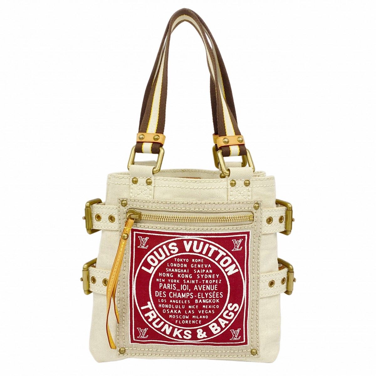 5ob0771-h ルイヴィトン ハンドバッグ クルーズ グローブショッパーPM M95115 ベージュ レッド レディース