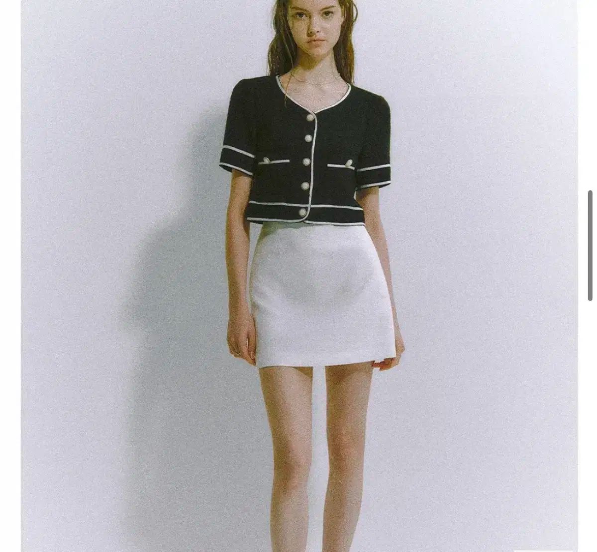 Ivana Helsinki Reeta block tweed jacket ブラック 36