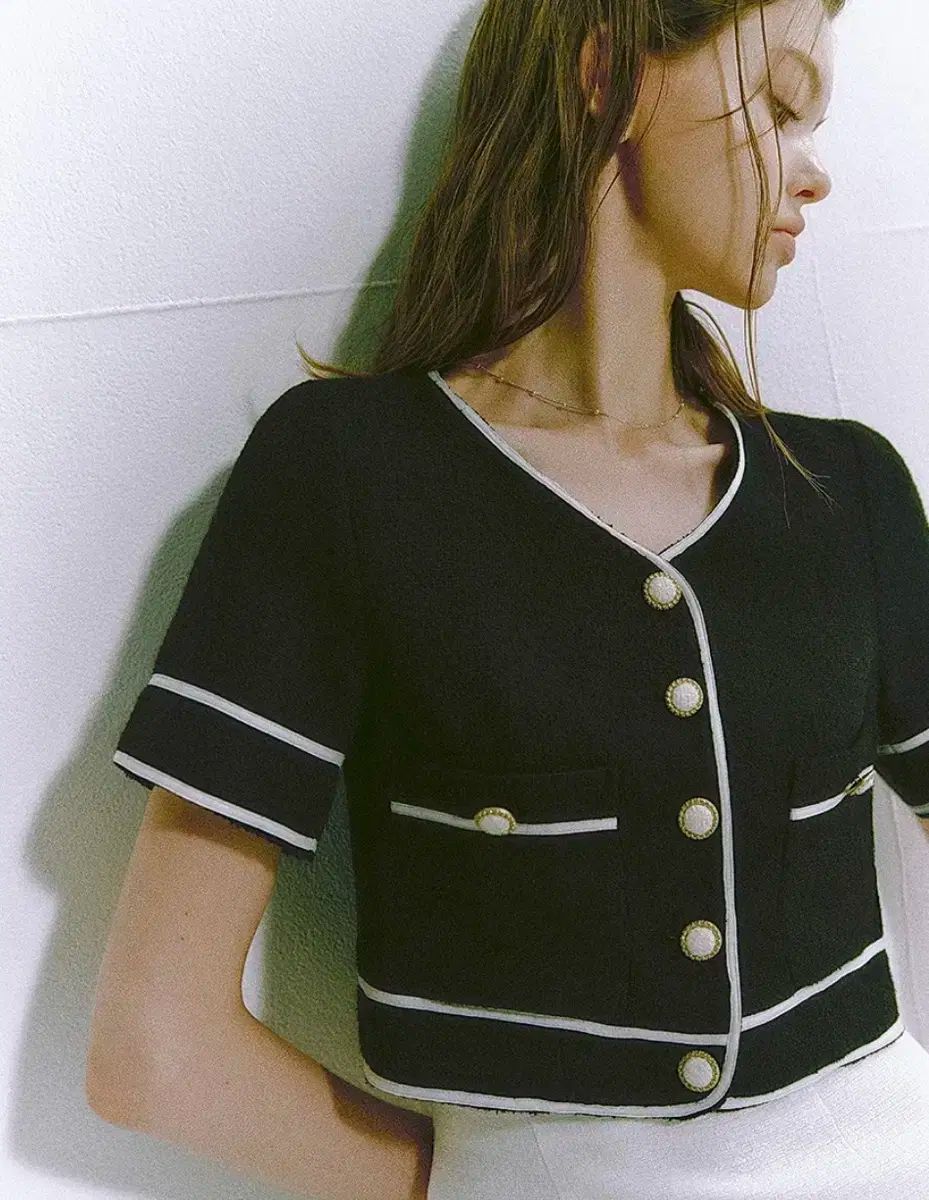 Ivana Helsinki Reeta block tweed jacket ブラック 36