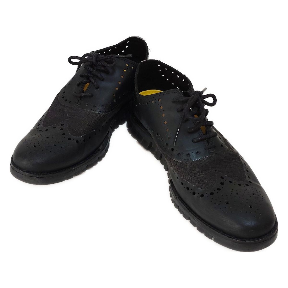 COLE HAAN コールハーン シューズ 10 メンズ 黒 パンチング ZEROGRAND レザー