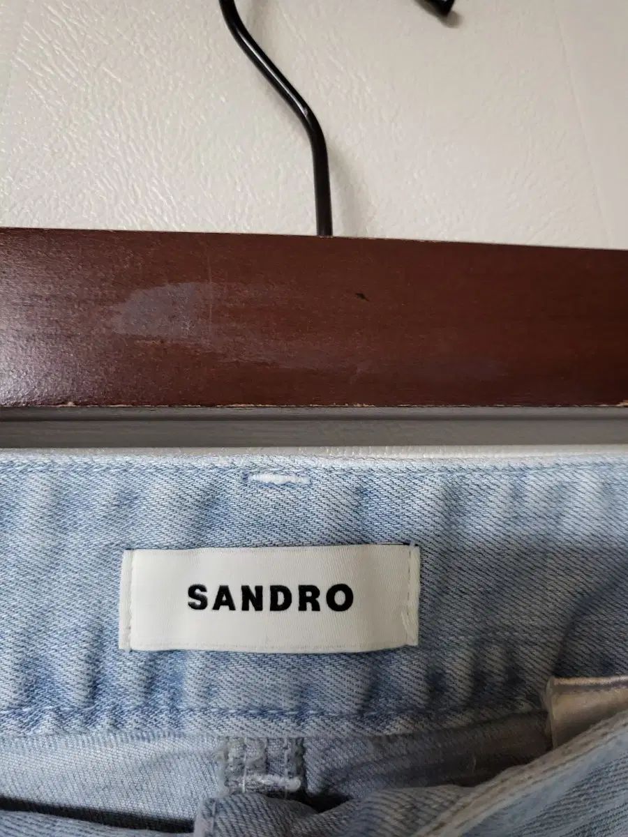  サンドロ ライトブルー ワイド デニム パンツ その他 デニム ジーンズ