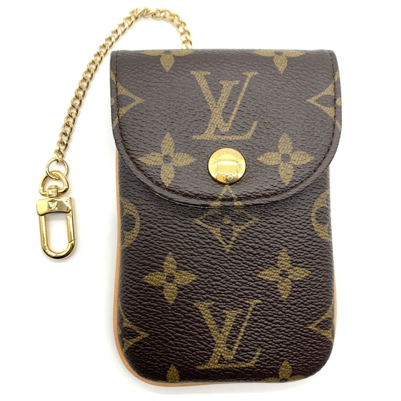 ルイヴィトン モノグラム･エテュイテレフォンヌ バッグチャーム バッグ M66546 ブラウン LOUIS VUITTON Aランク
