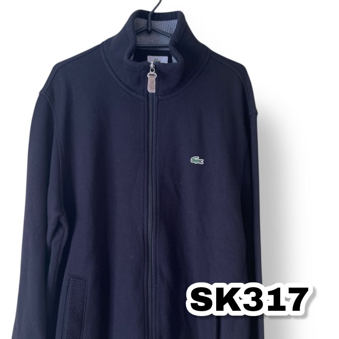 LACOSTE ラコステ フルジップ トップス 黒色 5サイズ メンズトップス 管理SK317