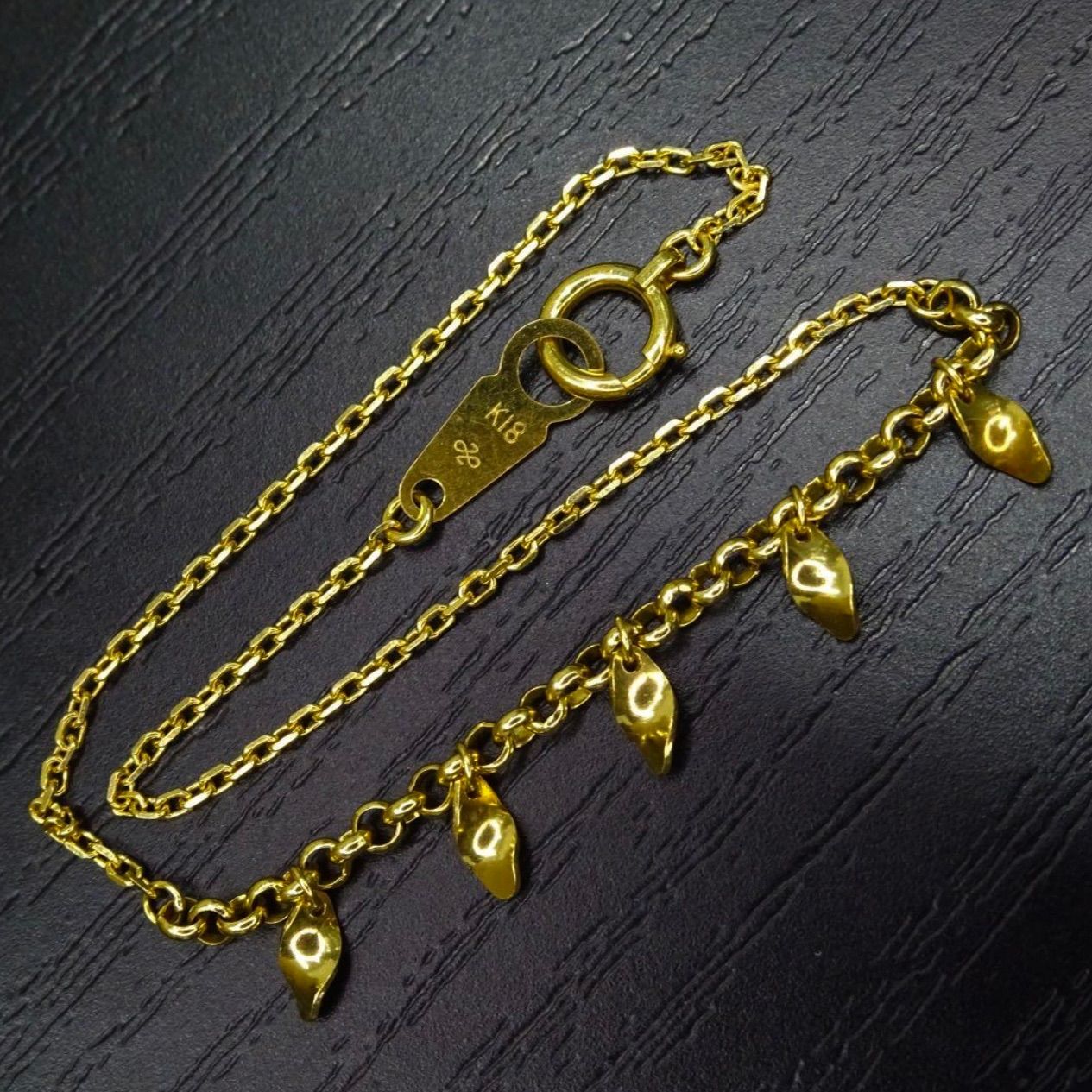 18金 K18 ゴールド 750 ジュエリーマキ デザイン ブレスレット18cm 18金 K18 ゴールド GOLD 750 ジュエリーマキ デザイン ブレスレット 約
