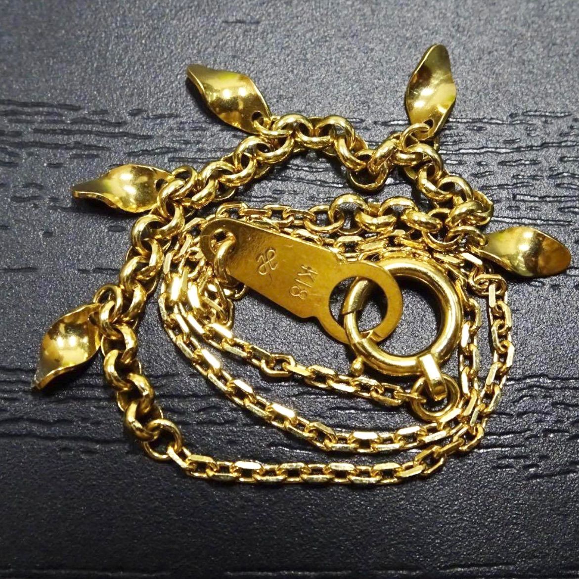 18金 K18 ゴールド 750 ジュエリーマキ デザイン ブレスレット18cm 18金 K18 ゴールド GOLD 750 ジュエリーマキ デザイン ブレスレット 約