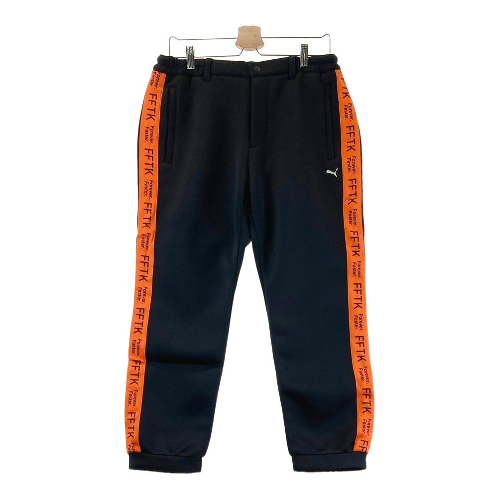 サイズ L PUMA GOLF プーマゴルフ モデル ×FFTK ビッグ レーベル コラボ 熊谷隆志 ストレッチパンツ ブラック系 240101555434 ゴルフウェア メンズ ストスト