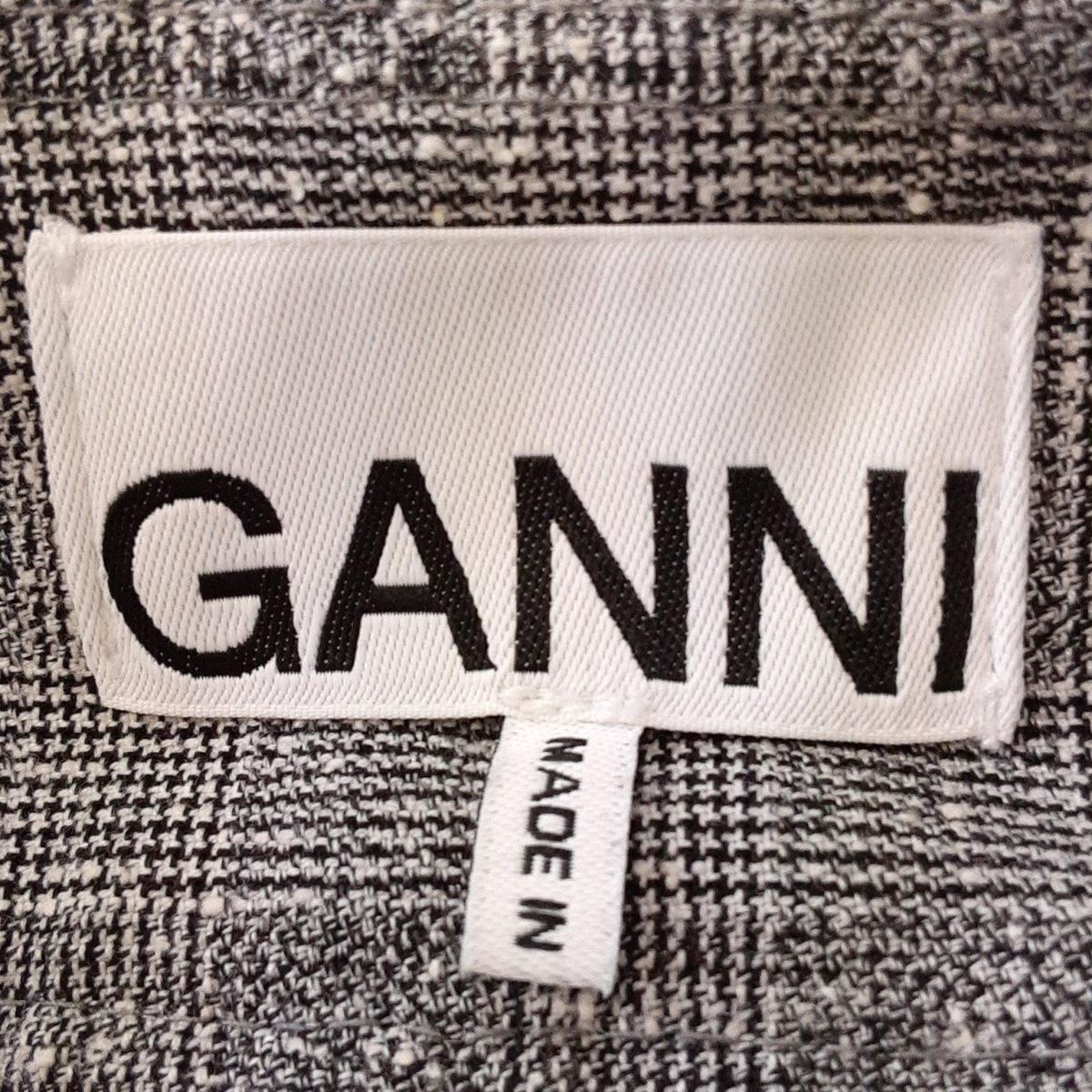  GANNI ガニー パンツ サイズ40 M レディース - 黒×白 フルレングス その他 パンツ