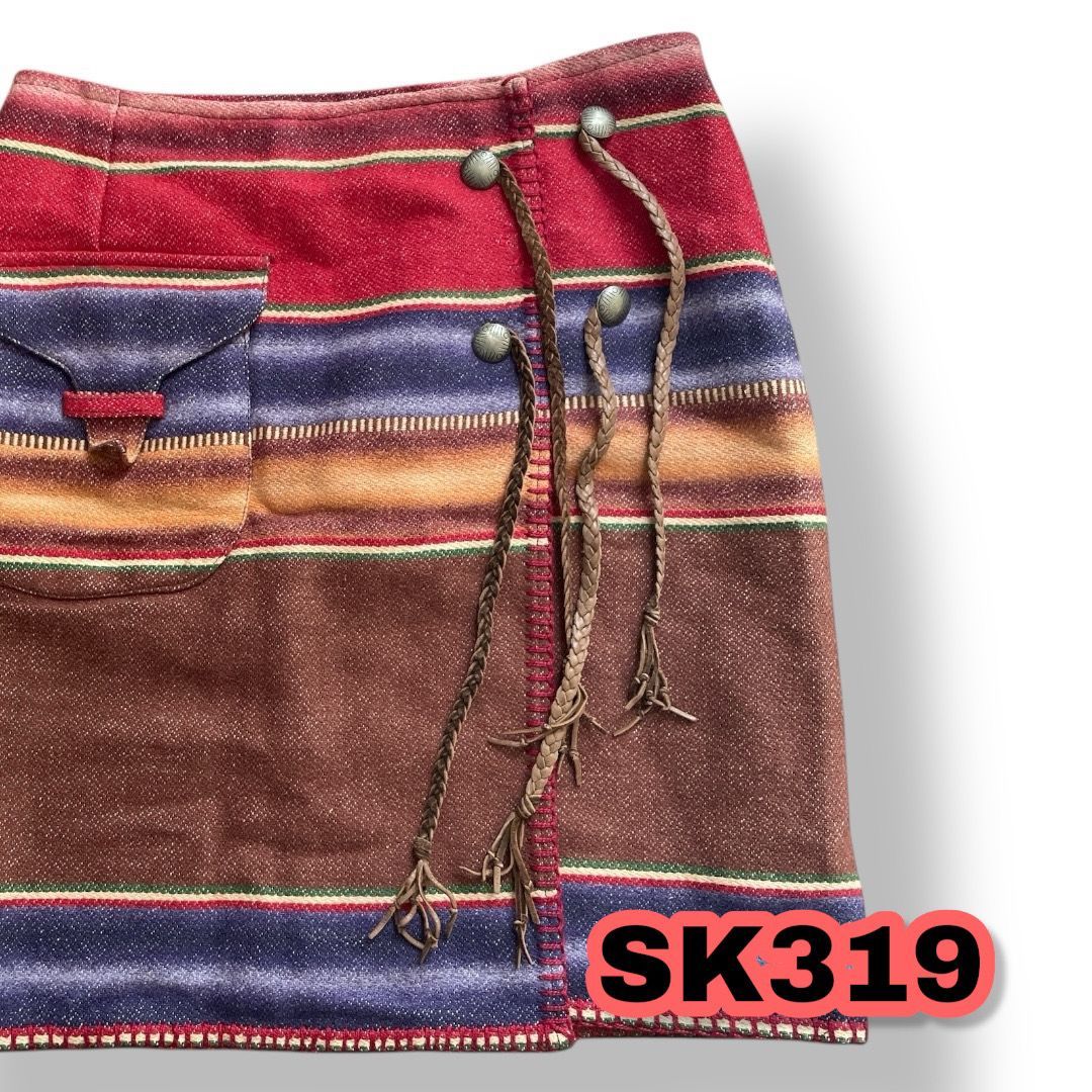 Ralph Lauren ラルフローレン ネイティブ柄ミニスカート マルチ 色 Ｍサイズ レディーススカート 管理SK319