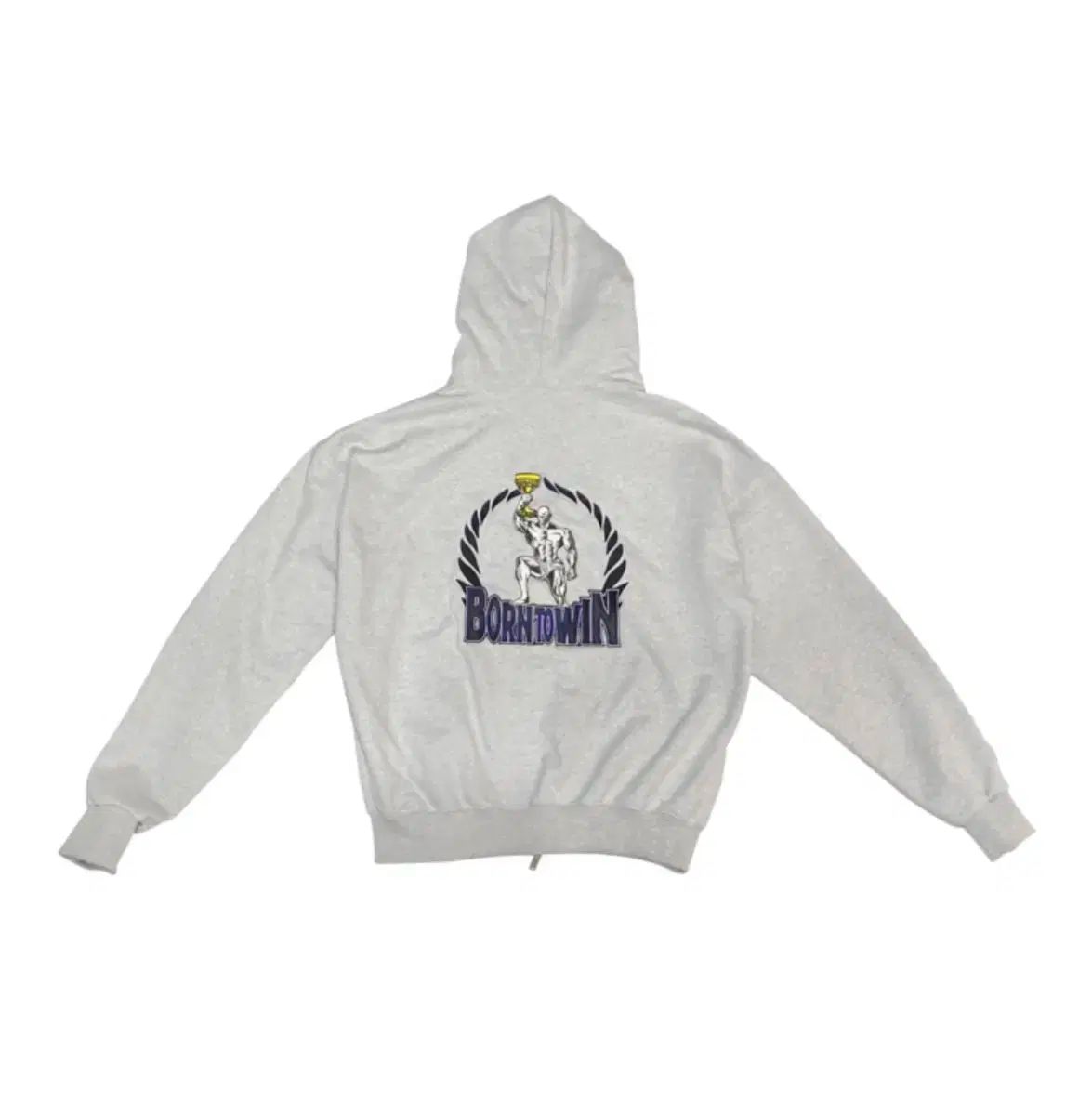 1 BORN TO WIN 刺繍 フードジップアップ グレー 初版