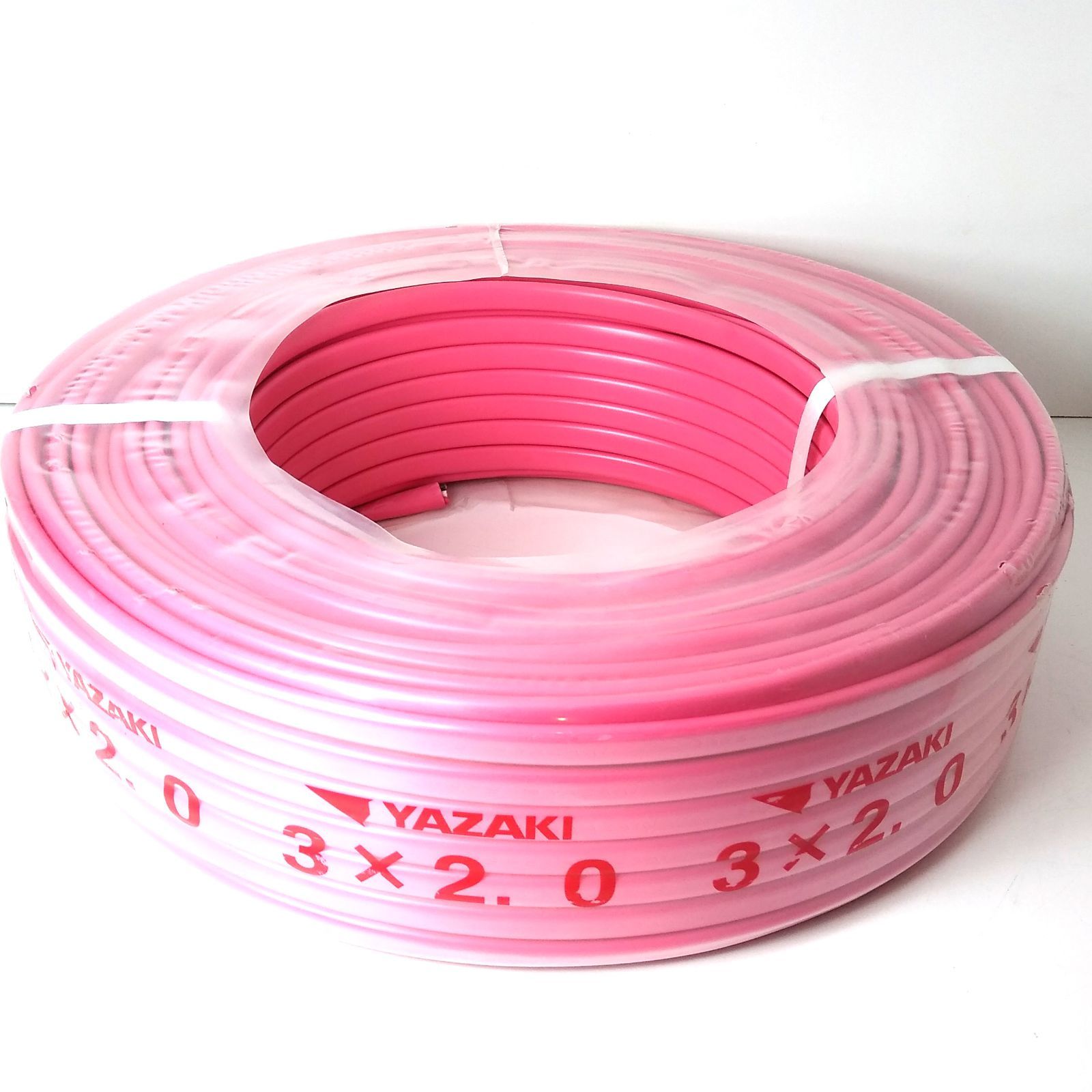  X 04689 矢崎電線 VVF PbF 3 2 0㎜ 赤 黒白赤 電線 建築資材 電気工事 ケーブル 保護材 角パイプ 電設資材 材料 資材