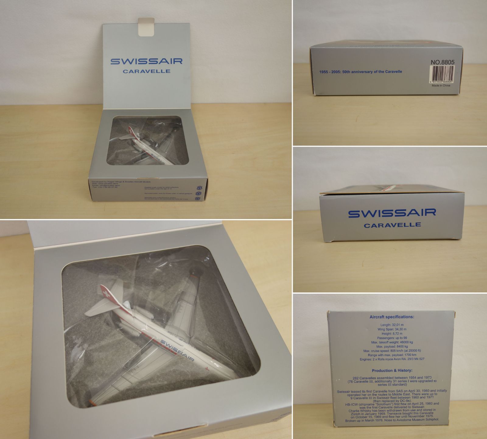 M 飛行機 航空機 旅客機 模型 スイス航空 Swissair シュド アビアシオン SE 210 カラベルIII ホーガンウイングス 1 200スケール 生産 HB ICW 38894