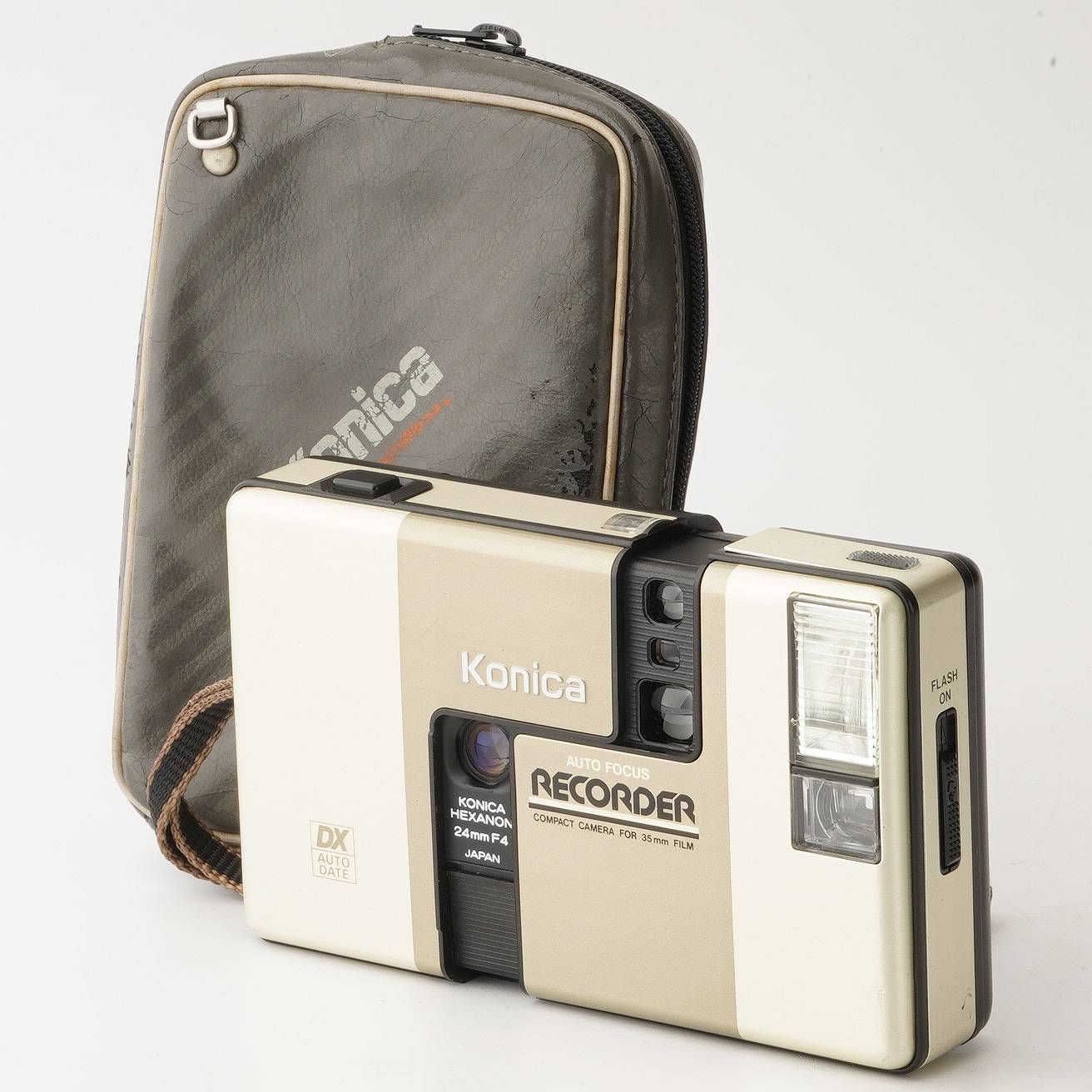 コニカ Konica Auto Focus Recorder レコーダー ゴールド Hexanon 24mm F4
