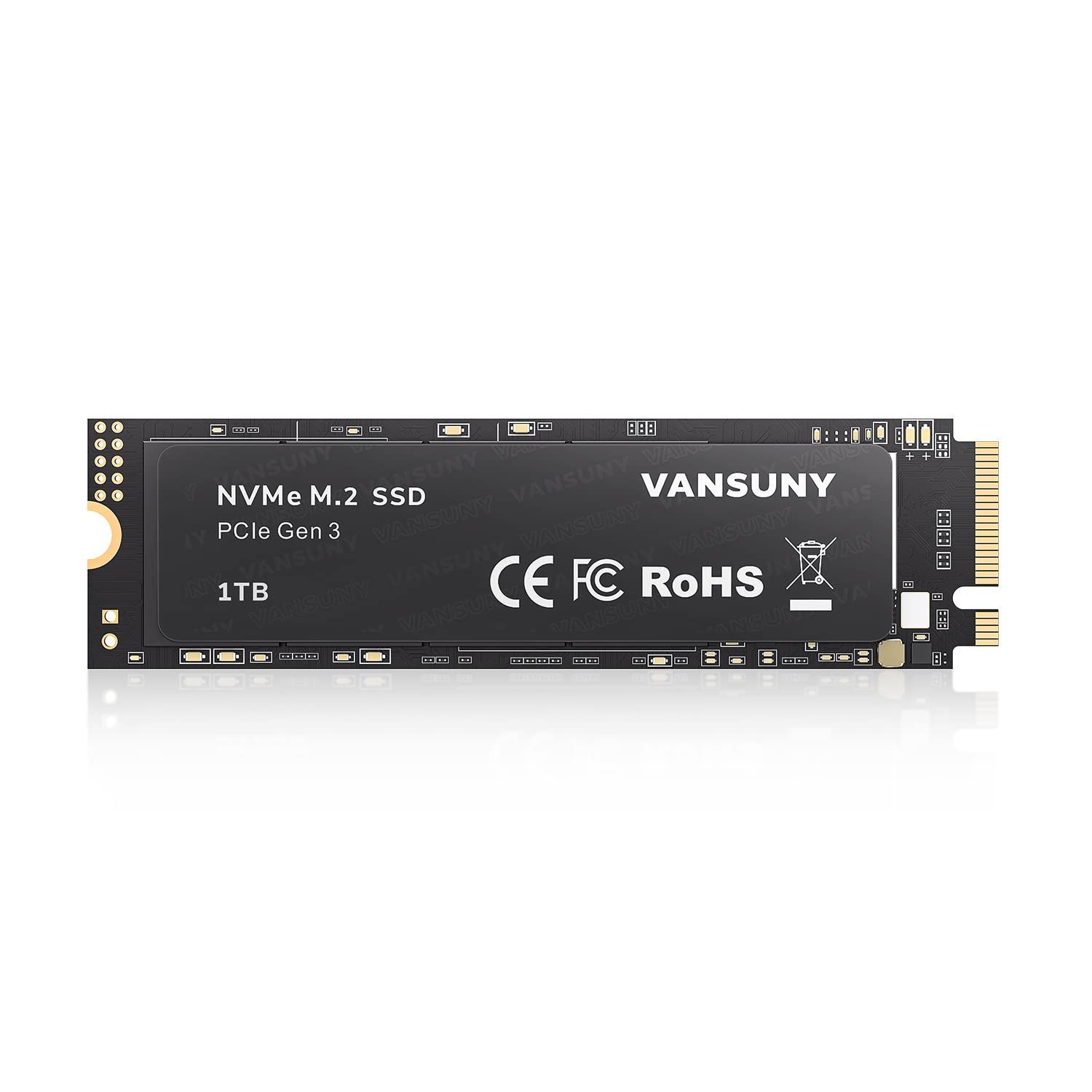数量 Vansuny 内蔵SSD 1TB PCle 3.0×4 最大3500MB 秒 NVMe M.2 SSD 3D NAND NVMe M.2 2280 内蔵ソリッド ステート ドライブ PCIe SSD より高速な PC とラップトップ用