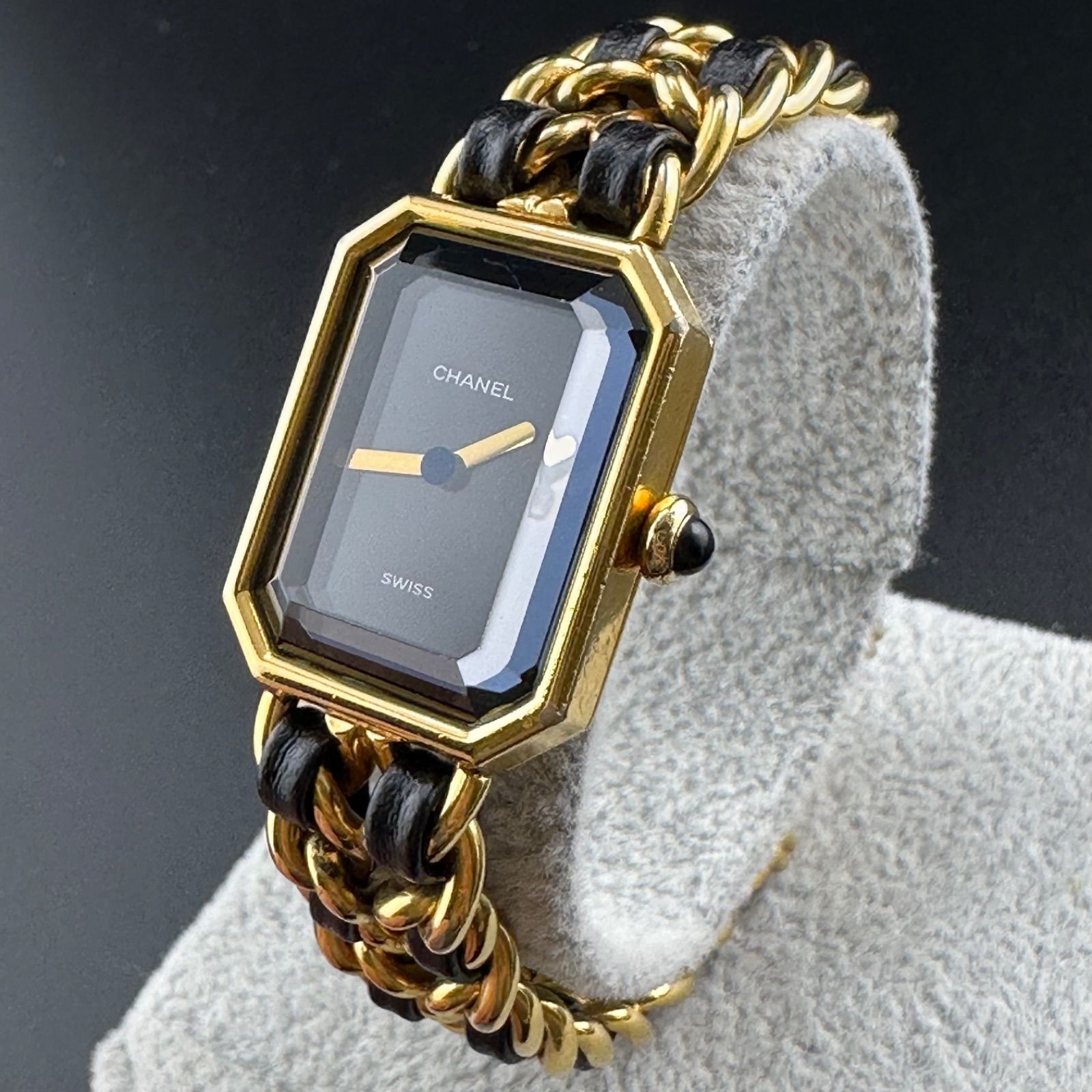 稼働 シャネル プルミエール Lサイズ 時計 レディース クォーツ
