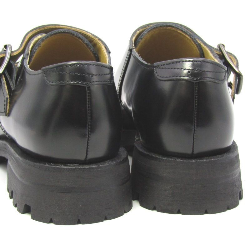  デルモナコ 24 cm ダブルモンクストラップ CRA-04 Double monk ガラスレザー ウィメンズ レディース ブラック 黒 その他 靴