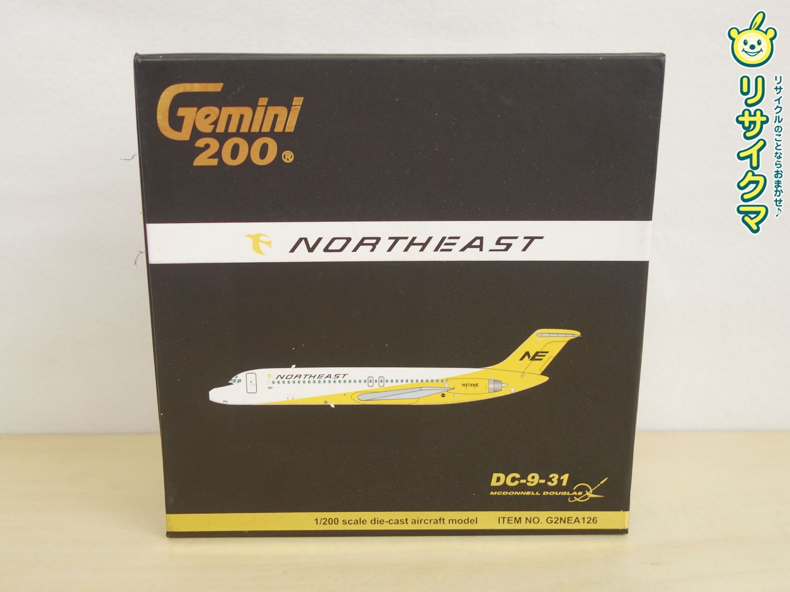 M 飛行機 航空機 旅客機 模型 ジェミニ Gemini 200 ノースイースト航空 マクドネル ダグラス DC 9 31 イエローバード 1 200スケール N 974 NE 38895