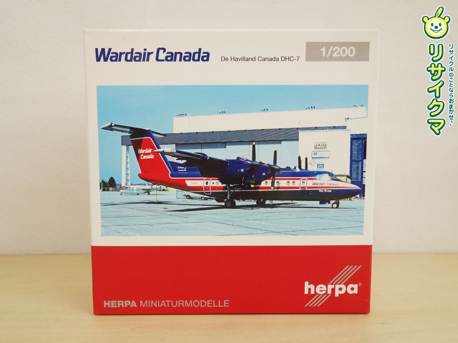 M 飛行機 航空機 旅客機 模型 ヘルパ Herpa カナダ ワーデア航空 Wardair Canada デ ハビランド DHC-7 DASH ダッシュ7 C-GXVF 1 200 38896
