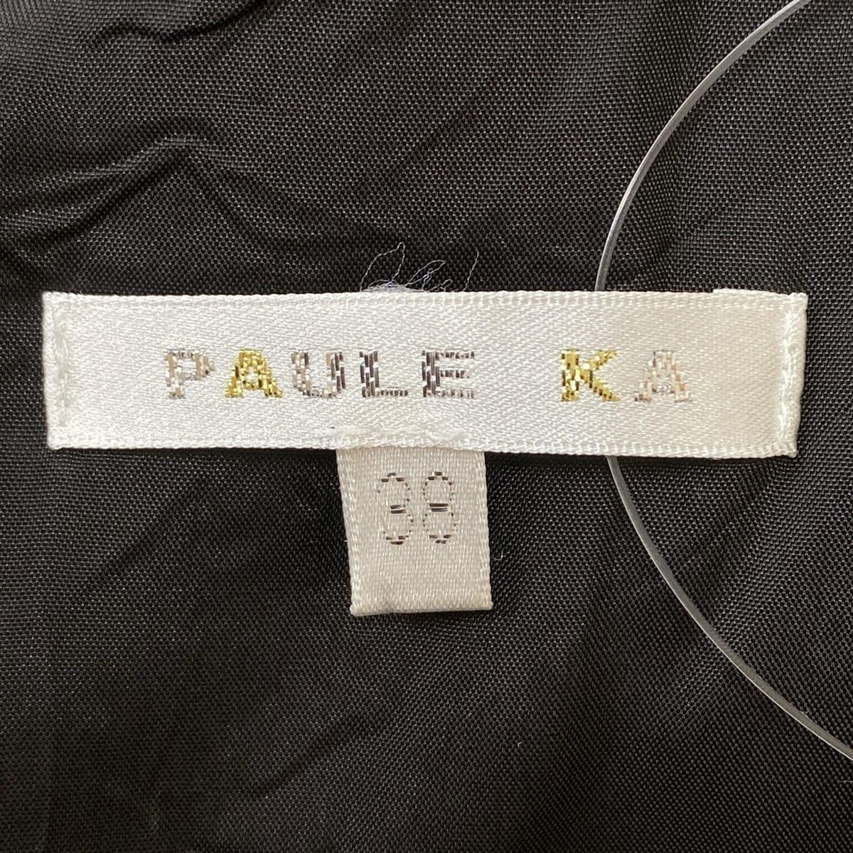 美品】 PAULE KA ノースリーブワンピース 38 レッド 襟袖レオパード柄 PAULEKA(ポールカ) ワンピース サイズ38 M レディース - 黒×ベージュ