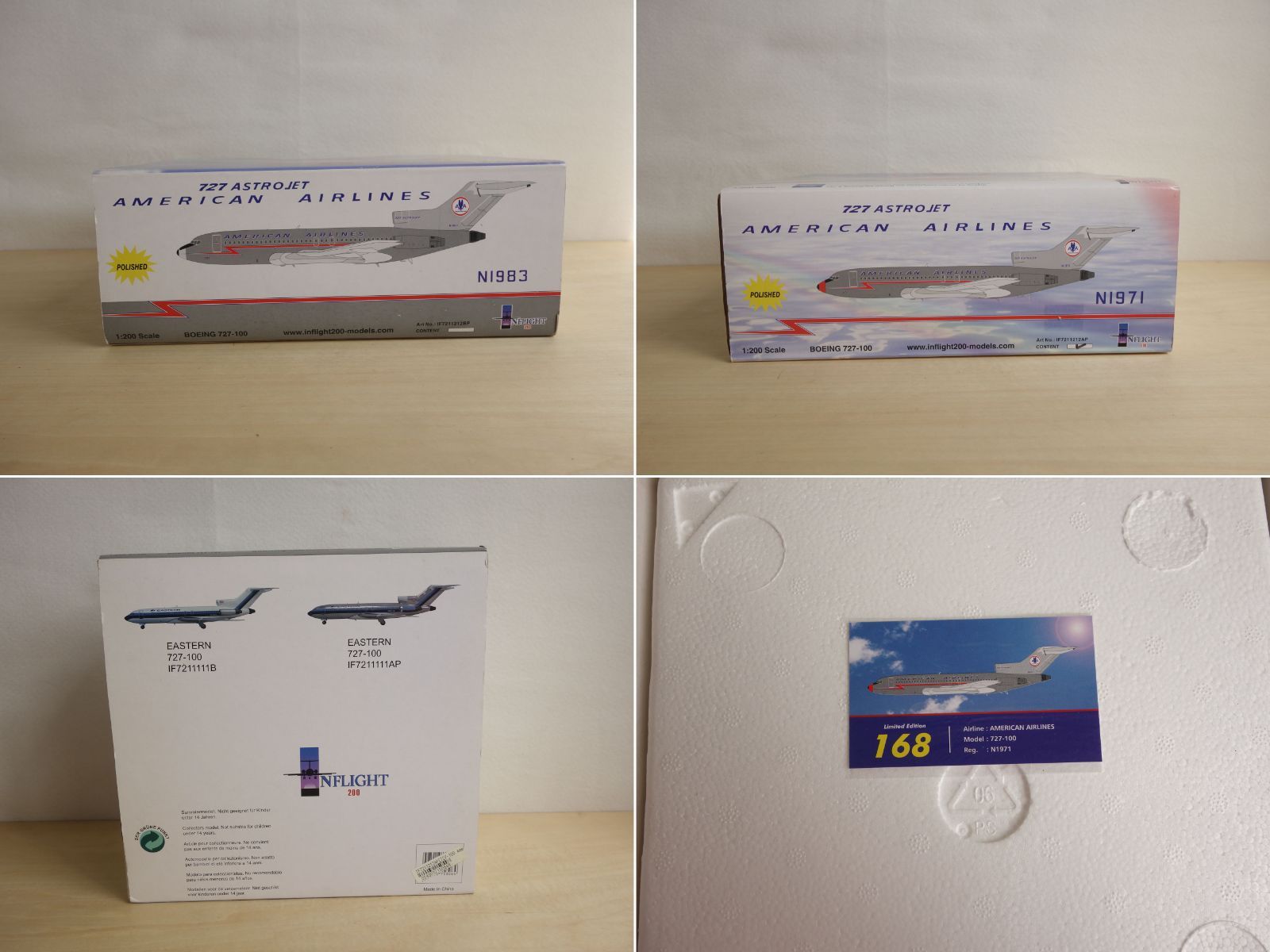M 飛行機 航空機 旅客機 模型 Inflight 200 アメリカン航空 American Airlines ボーイング727 100 Boeing 1 NI 971 38897