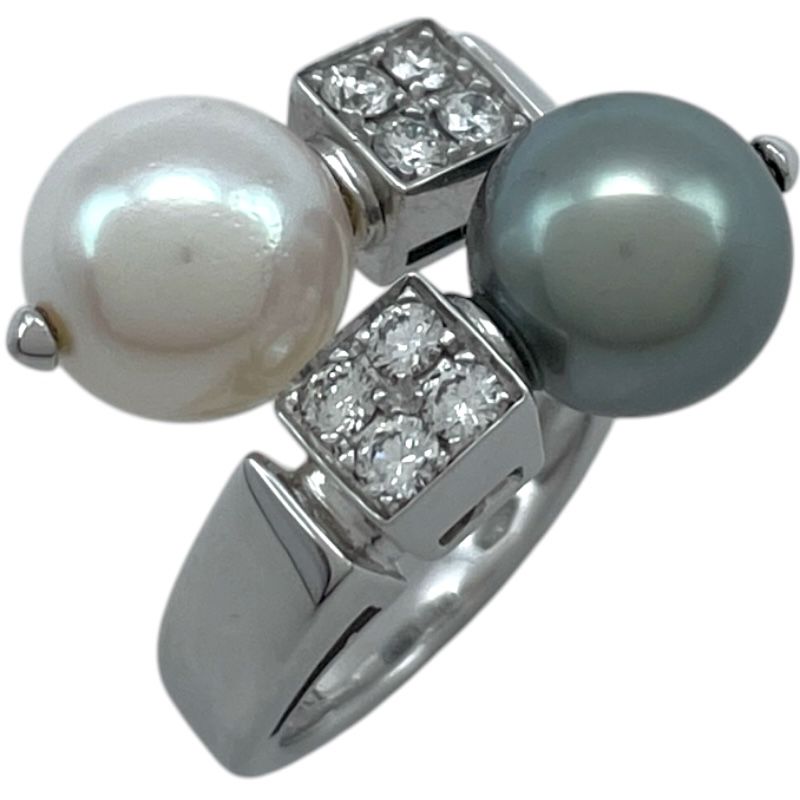 ブルガリ BVLGARI ルチアリング ホワイトゴールド 750 パール ジュエリー