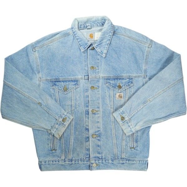Size M VINTAGE ヴィンテージ Carhartt カーハート Trucker Jacket Faded Indigoトラッカージャケット インディゴ 品-良い 20829426