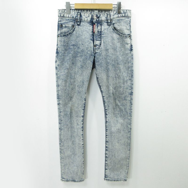 三重本店 DSQUARED2 ディースクエアード ボタンフライデニムパンツ SKATER JEAN S71LB0583 ブルー サイズ 42 108
