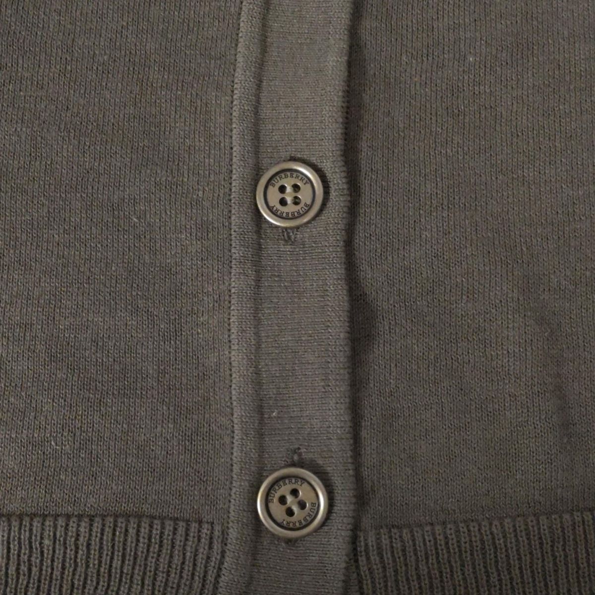 BURBERRY ウールカーディガン グリーングレー 90's BURBERRY
