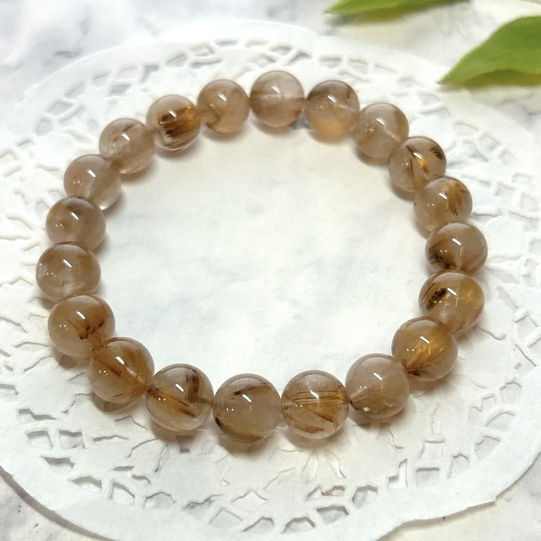  E16373 タイガールチルクォーツ 10㎜ ブレスレット 仕事 お金 テープ収納 置物 インテリア小物