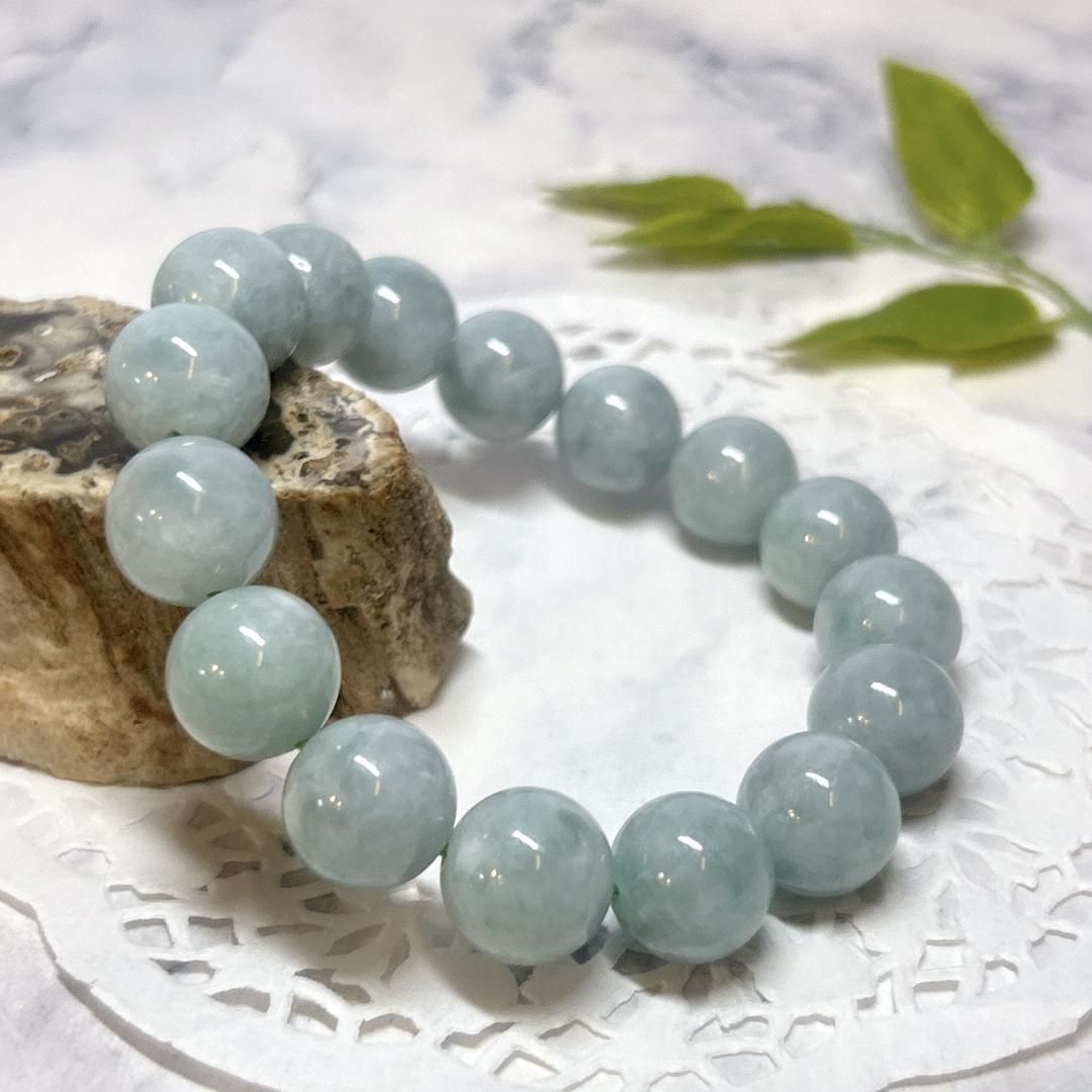 E16378 翡翠 12㎜ ブレスレット ヒスイ ジェード ジェダイド jade bracelet 天然石