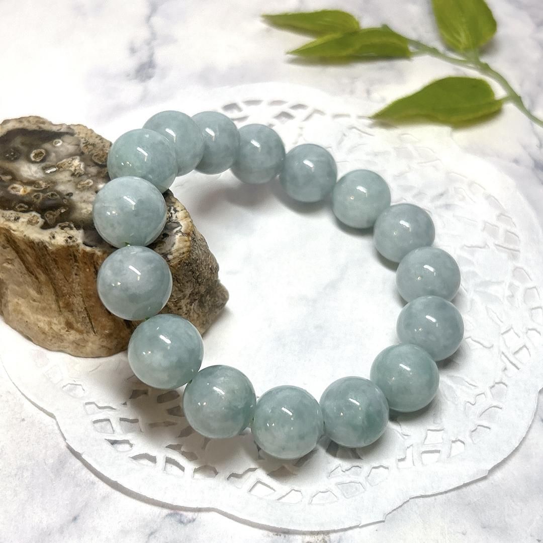  E16378 翡翠 12㎜ ブレスレット ヒスイ ジェード ジェダイド jade bracelet 天然石 小物整理 置物 インテリア小物