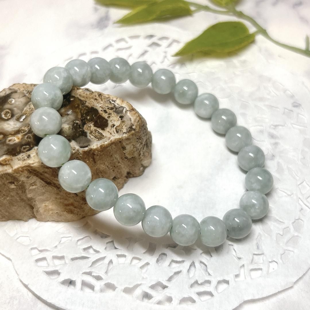 E 16380 翡翠 8㎜ ブレスレット ヒスイ ジェード ジェダイド jade bracelet 天然石