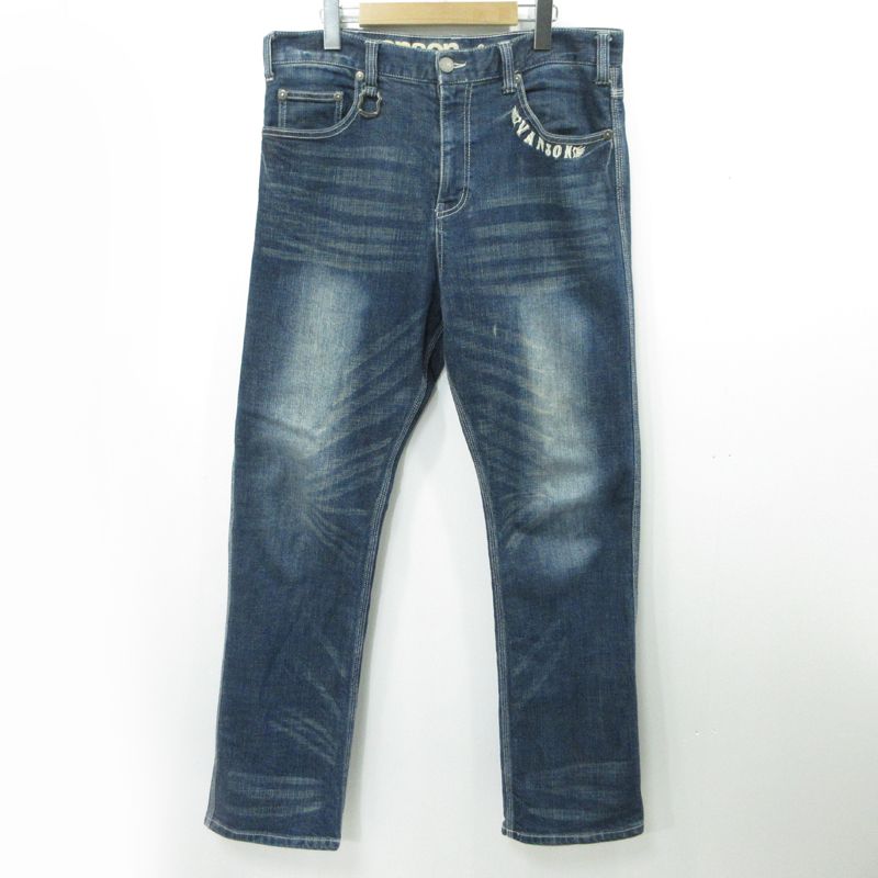 VANSON バンソン デニムパンツ イーグル 刺繍 ジップフライ ネイビー サイズ 32 107