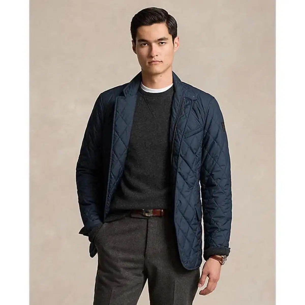 ポロラルフローレン ネイビー キルティング ジャケットL