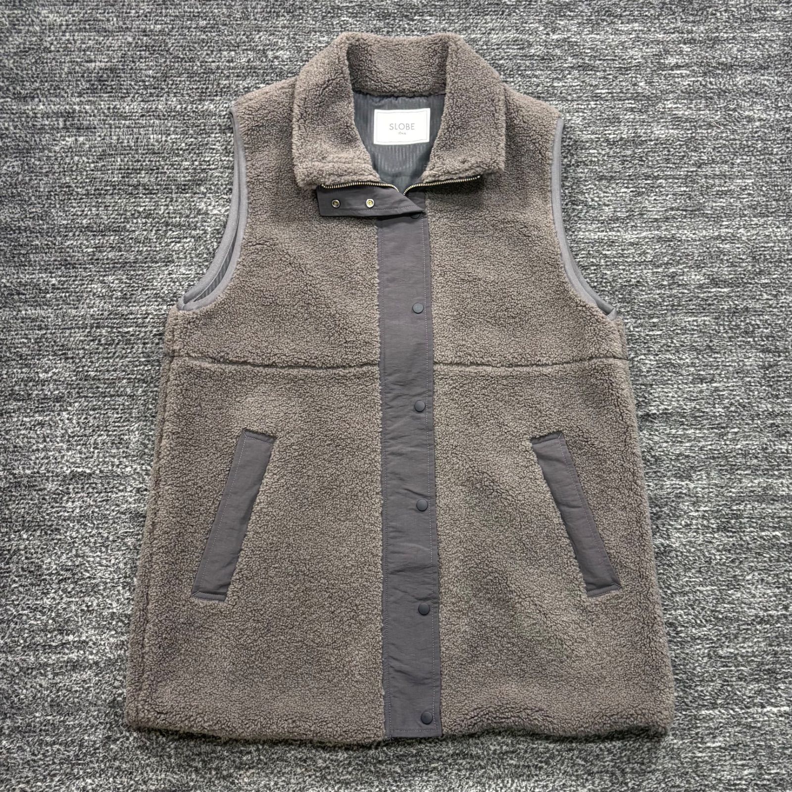 SLOBE IENA ECOPEL ボアフリース ベスト グレー スローブ イエナ