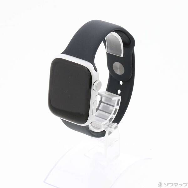 〔 品〕 Apple Watch Series 8 GPS 45mm シルバーアルミニウムケース ミッドナイトスポーツバンド 258