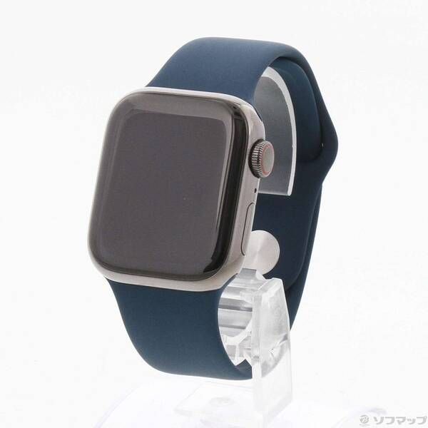 〔 品〕 Apple Watch Series 7 GPS Cellular 41mm グラファイトステンレススチールケース アビスブルースポーツバンド 258