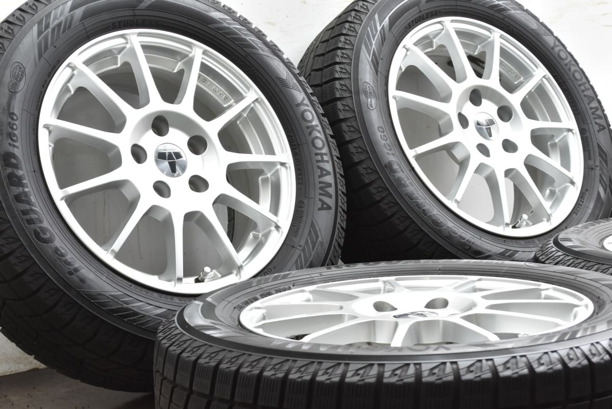 バリ溝 テクマグ 16 in 6 5 J 35 PCD 112 ヨコハマ アイスガード iG 60 215 R VW T Roc ザ ビートル スタッドレス 交換用