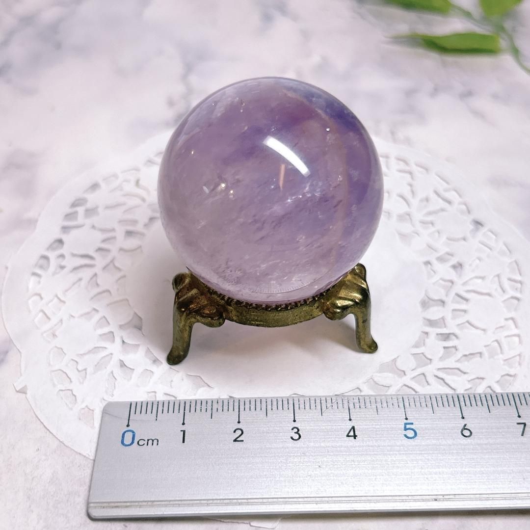 E16564】アメシスト 約40㎜ 球 スフィア ブラジル amethyst 天然石