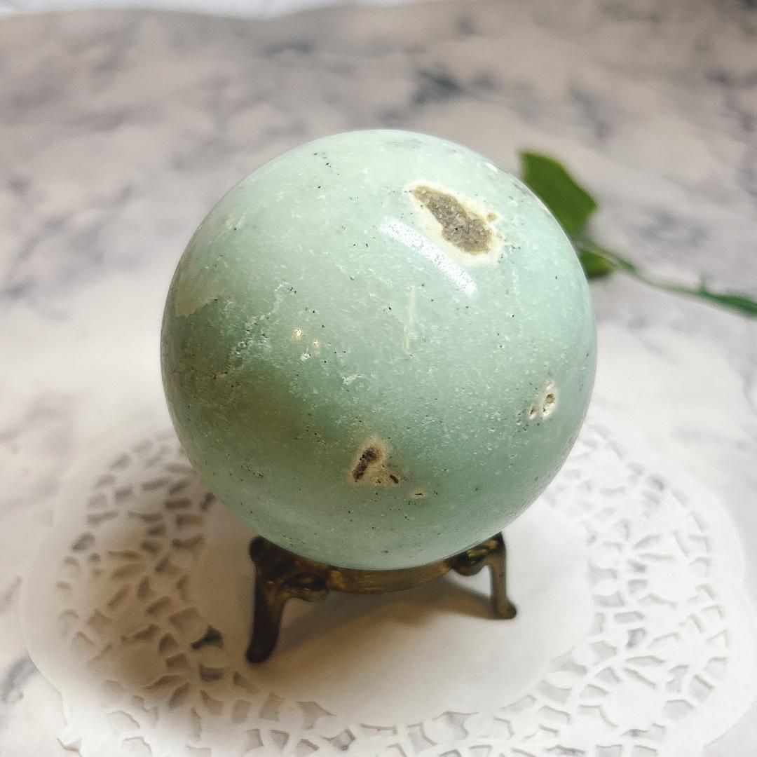 E 16567 クリソプレーズ 58㎜ 球体 丸玉 球 スフィア 玉 天然石 パワーストーン