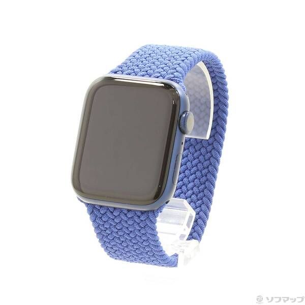 〔 品〕 Apple Watch Series 6 GPS 44 mm ブルーアルミニウムケース アトランティックブルーブレイデッドソロループ 262