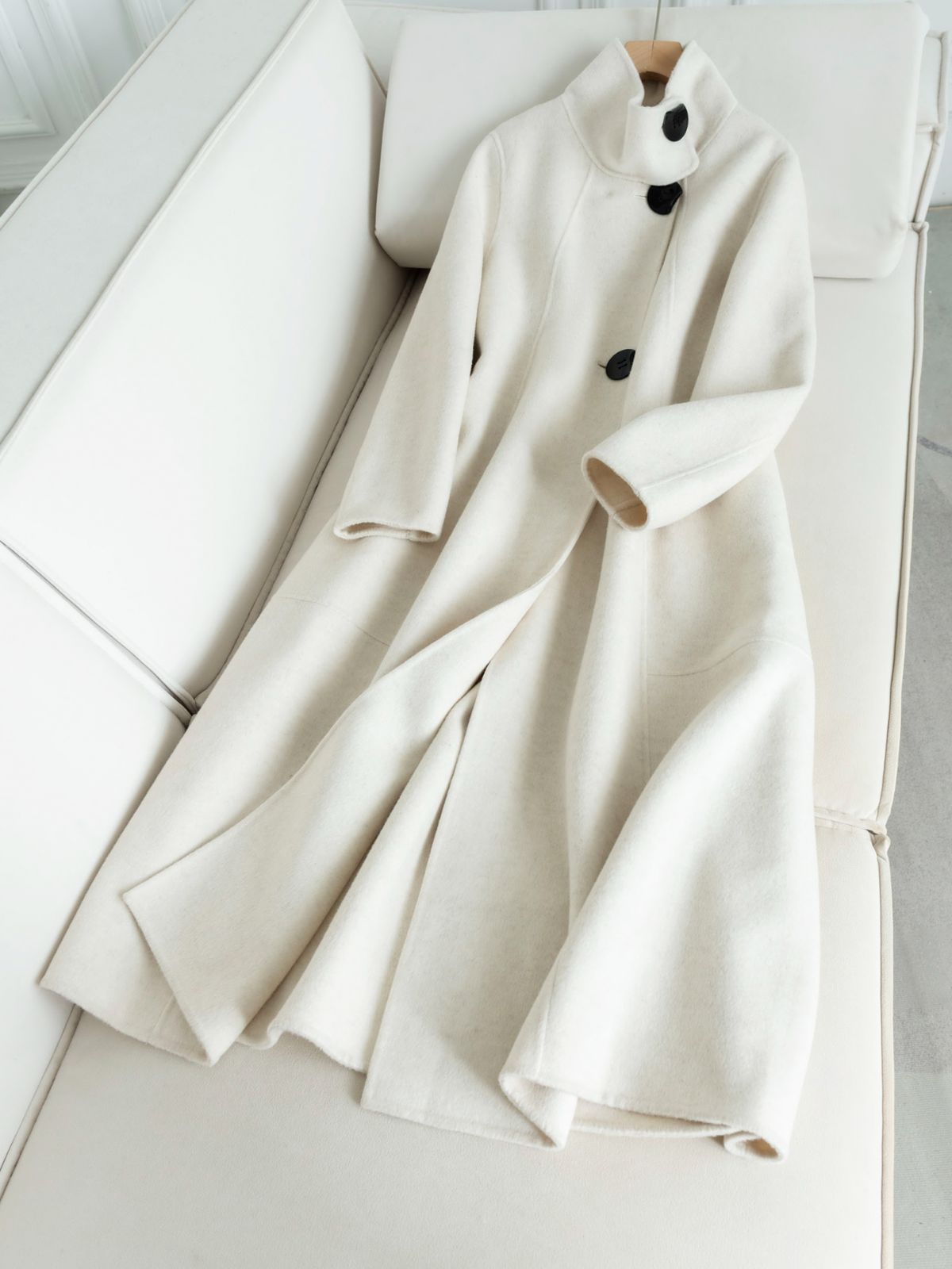 お洒落冬レディースウールカシミヤコートロングコート暖かコート