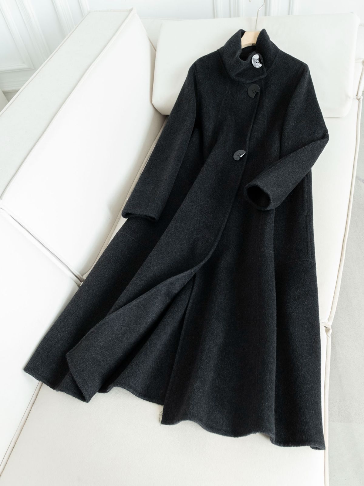 お洒落冬レディースウールカシミヤコートロングコート暖かコート