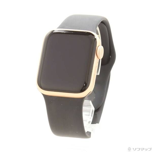 〔 品〕 Apple Watch Series 6 GPS 40mm ゴールドアルミニウムケース ブラックスポーツバンド 258