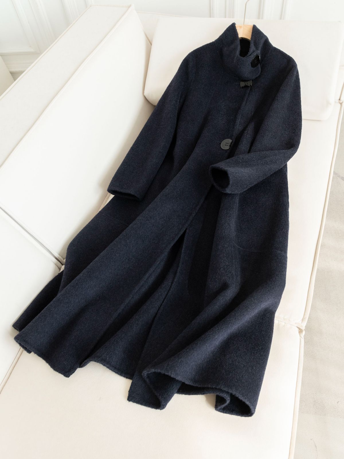 お洒落冬レディースウールカシミヤコートロングコート暖かコート