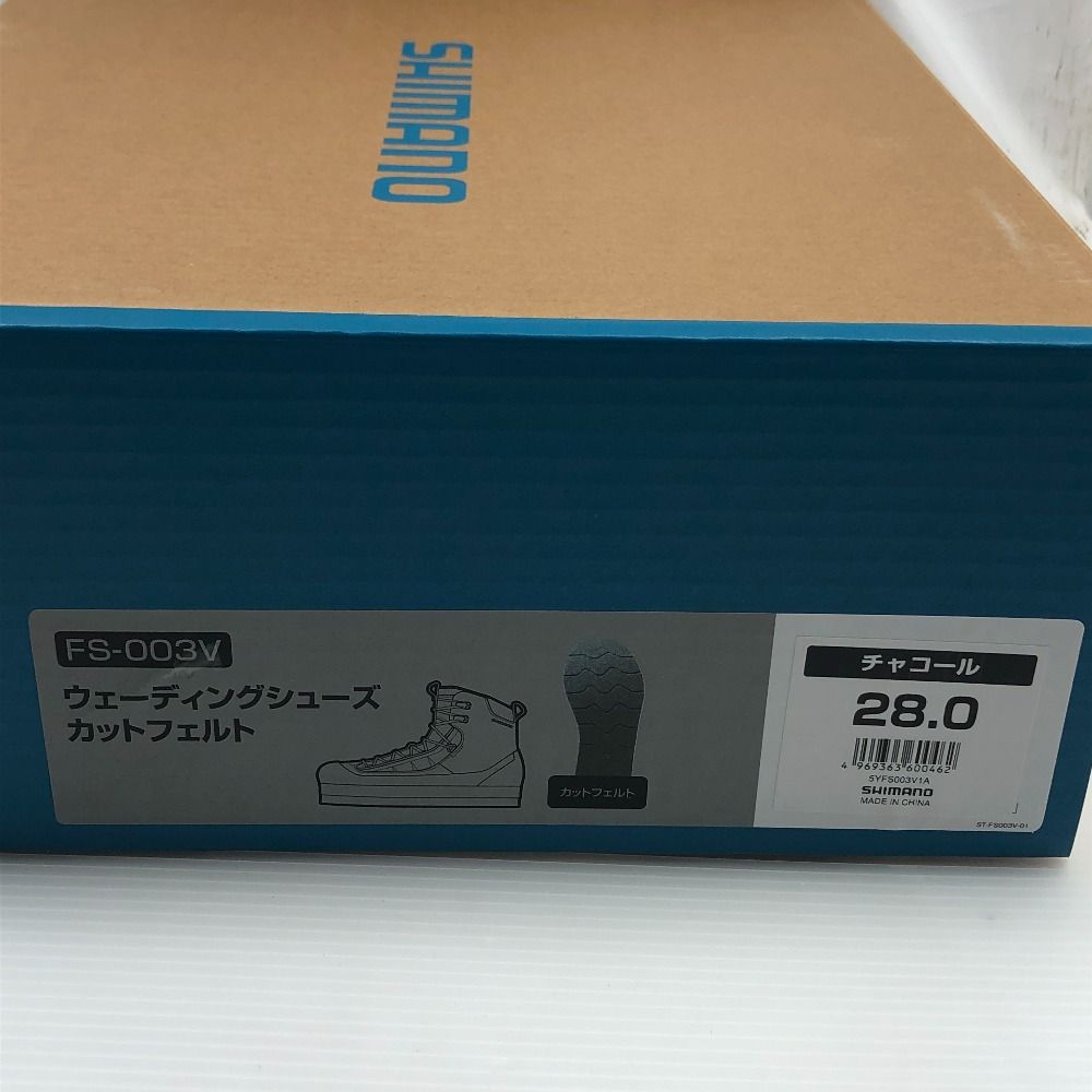 ΣΣSHIMANO シマノ ウェーディングシューズ カットフェルト FS-003V チャコール OLIVEOS_COM_TR