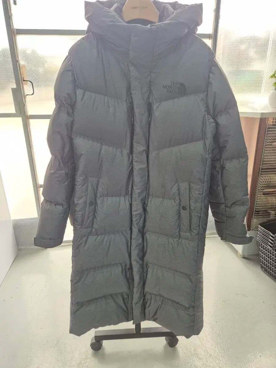 THE NORTH FACE ザノースフェイス ロング丈ダウンジャケット グレー