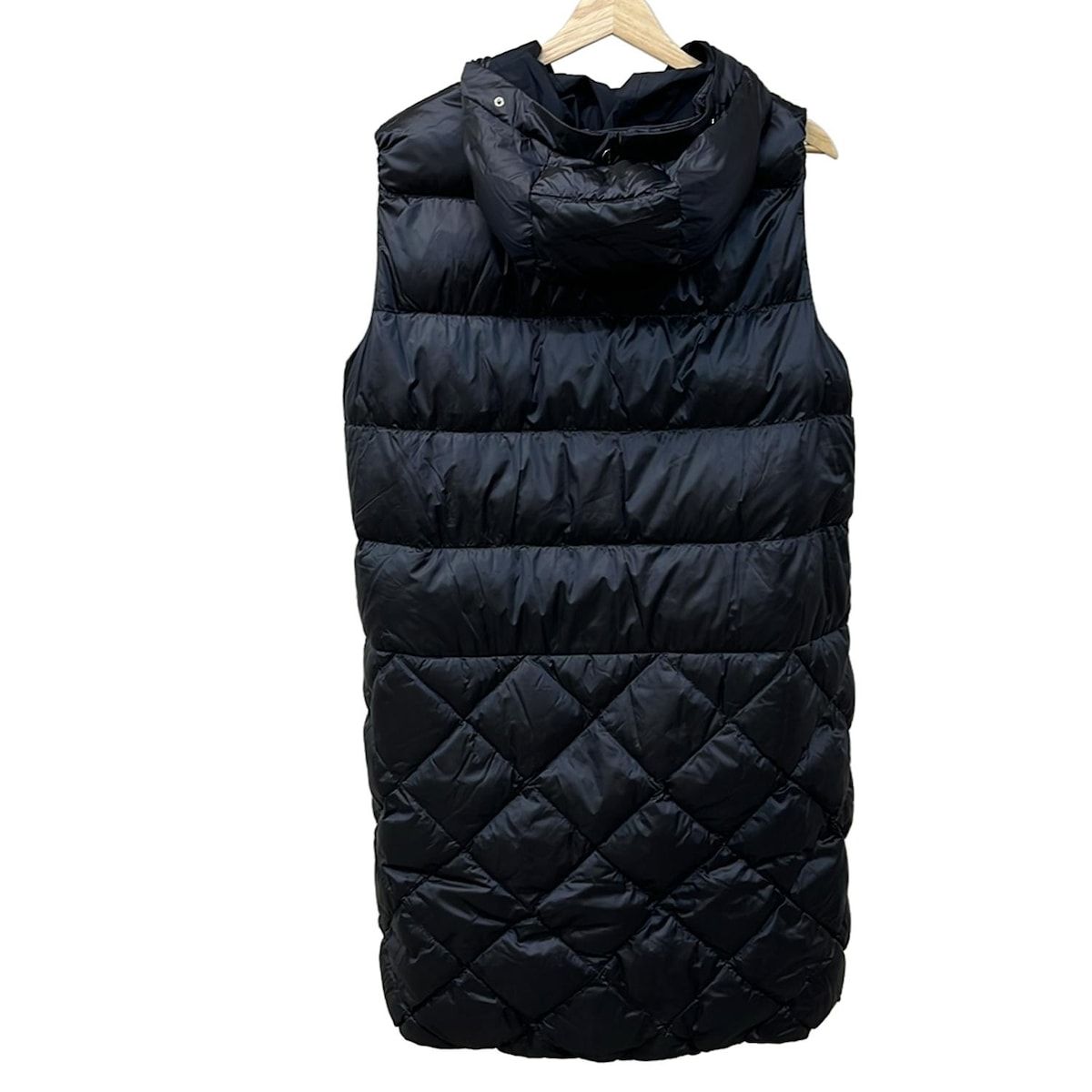 Max Mara マックスマーラ ダウンベスト サイズ36 S レディース - ダークネイビー The Cube ロング丈 秋 冬