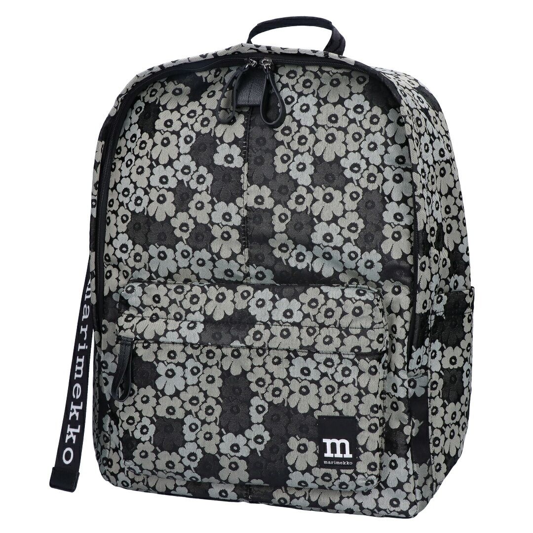マリメッコ MARIMEKKO リュックサック バックパック ZIP TOP BACKPACK UNIKKO 93323 159 GREY LIGHT GREEN BLACK
