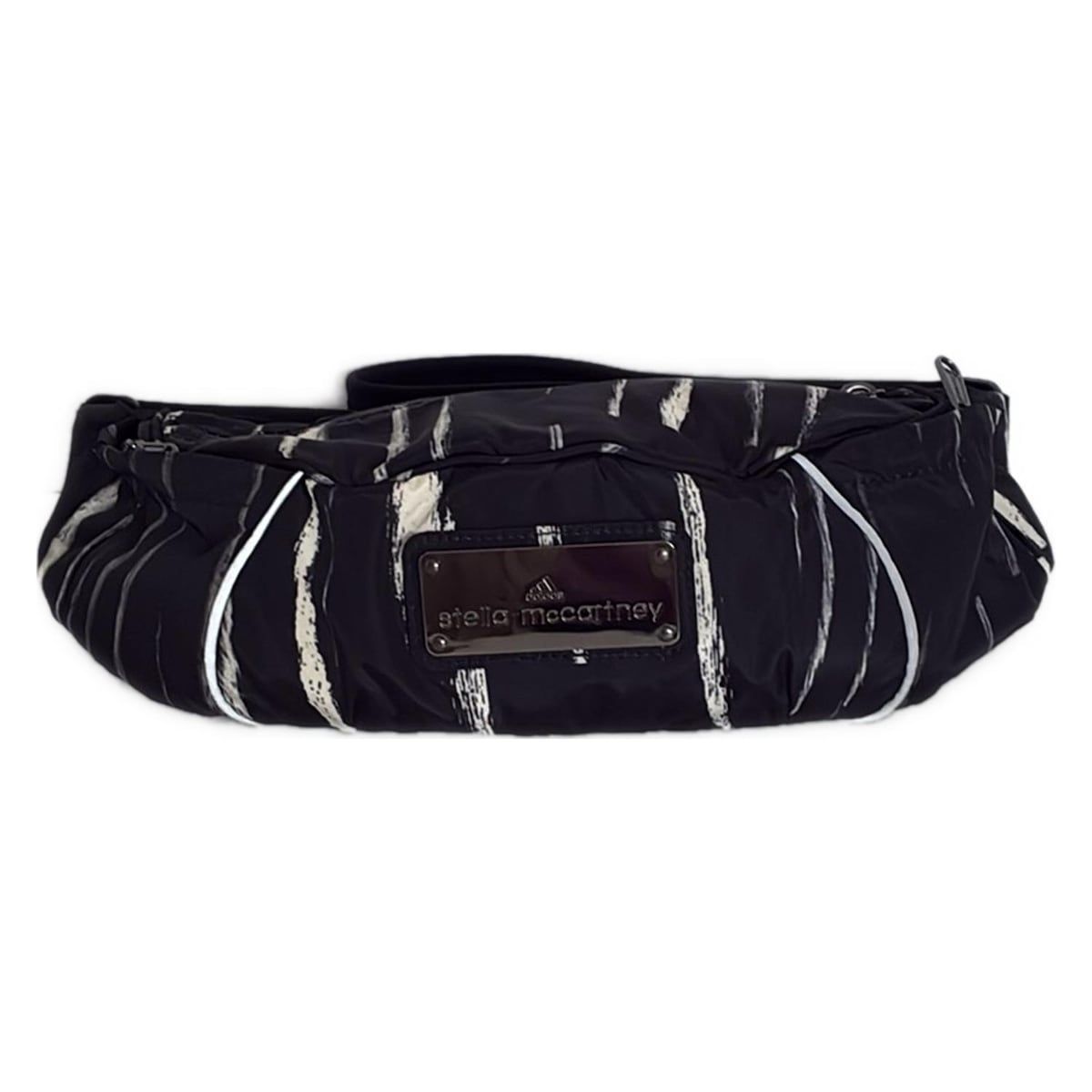ADIDAS BY STELLA McCARTNEY アディダスバイステラマッカートニー ウエストポーチ - 黒×アイボリー ストライプ