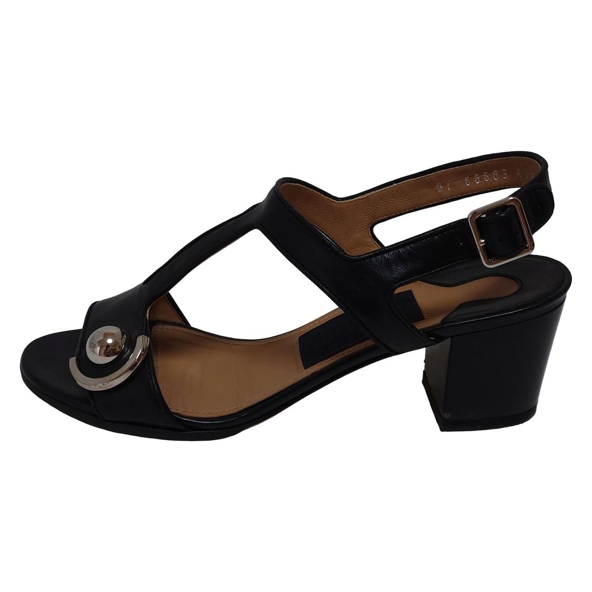 SalvatoreFerragamo サルバトーレフェラガモ サンダル 5 D レディース - 黒 アウトソール張替済 レザー